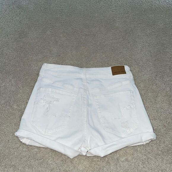American Eagle White Denim Distressed Shorts - Picture 5 of 5